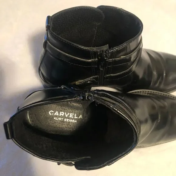 Carvela Kurt Geiger Black Ankle Boots • Women’s EU Size 37 - Picture 7 of 8